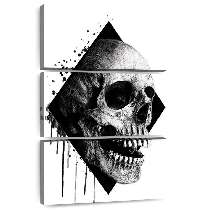 Hitzel Grunge Unearthly Skull, 38" H x 24" W