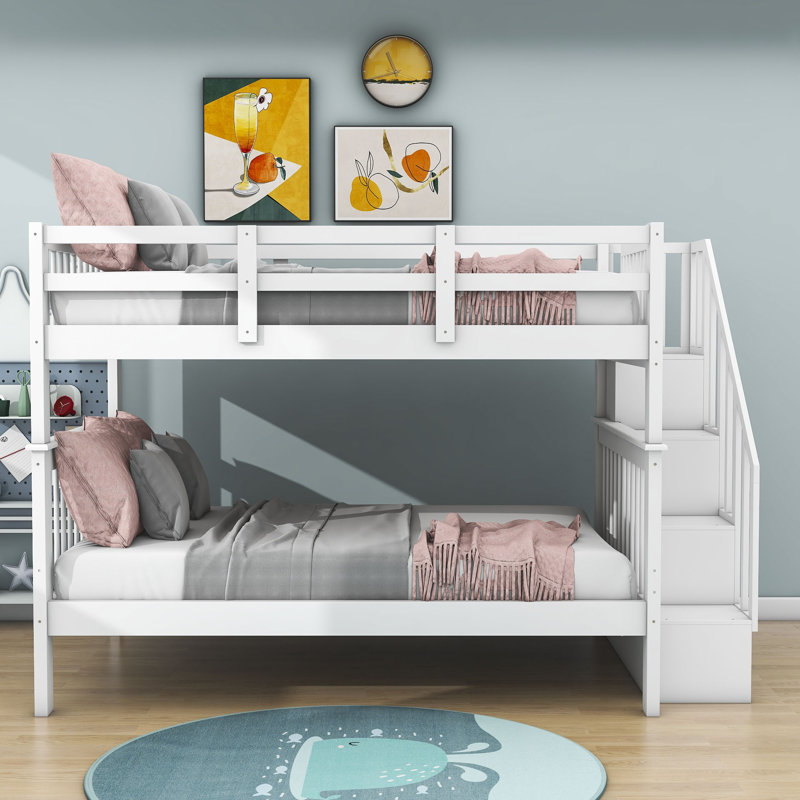 Dilany Kids Full Over Full Bunk Bed, White