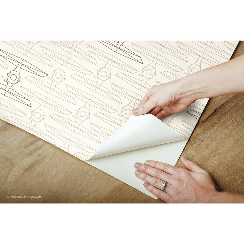 STAR WARS TIE FIGHTER PEEL & STICK WALLPAPER, Taupe/Grey
