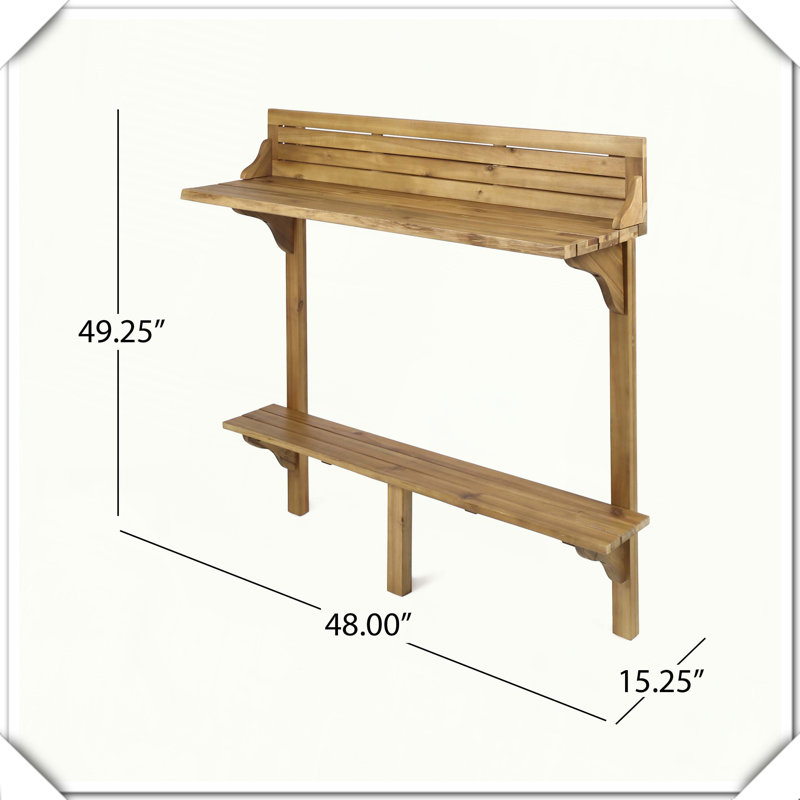 Table de bar en bois Balcon Pratique, durable, élégant, fonctionnel, compact, confortable, chic, polyvalent