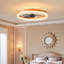 Ventilateurs de plafond avec lumières à DEL à intensité variable, installation encastrée de ventilateurs de plafond modernes et minces-1087318870
