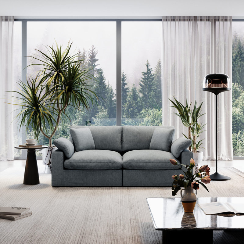 Cloud Couch Modular Sectional Sofa For Living Room, Oversized Comfy Down-Filled Cushion, Modern Upholstered Deep Seat Couches, Detachable Slipcover For Easy Cleaning