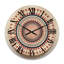 Horloge murale élémentaire moderne en bois et rouge Serenityin Elemental-1005627934