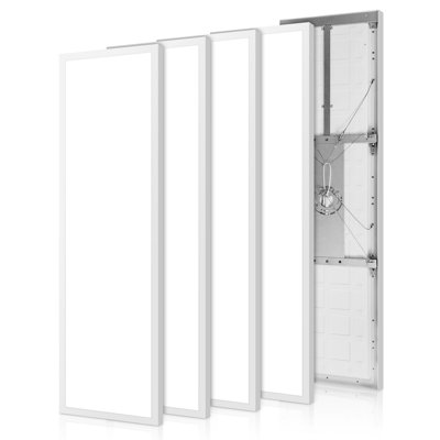 4PK 1x4 LED Flat Panel Light, 20W/30W/40W Selectable 3 CCT 0-10V & triac Dimmable, Drop Ceiling Light Fixture for Office, Commercial, 1x4 LED Recessed back-lit Troffer Light, ETL FCC Certified
