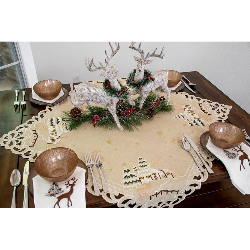 Décoration de table Ikeda Beige Winter Snow (33 po)