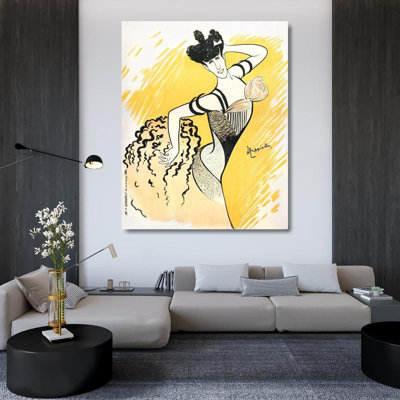 Astoria Grand Cappiello, Leonetto Gallery Wrapped Canvas Art Titled Louise Balthy at the Folies-Bergeres 63782