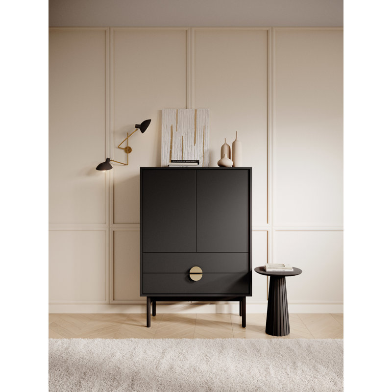 Apolonija Laminate Accent Cabinet, Black
