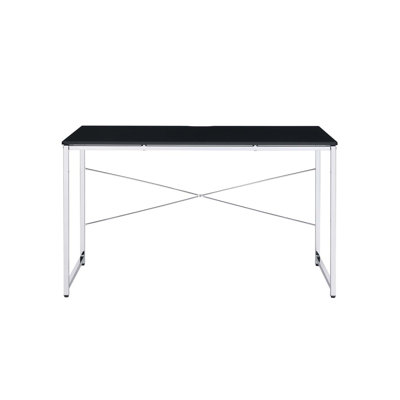 Tennos Vanity Desk, Black & Chrome Finish