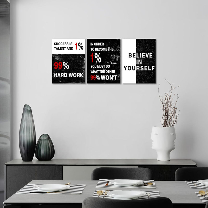 Motivation décoration murale Bureau de motivation décoration murale, art sur toile inspirant