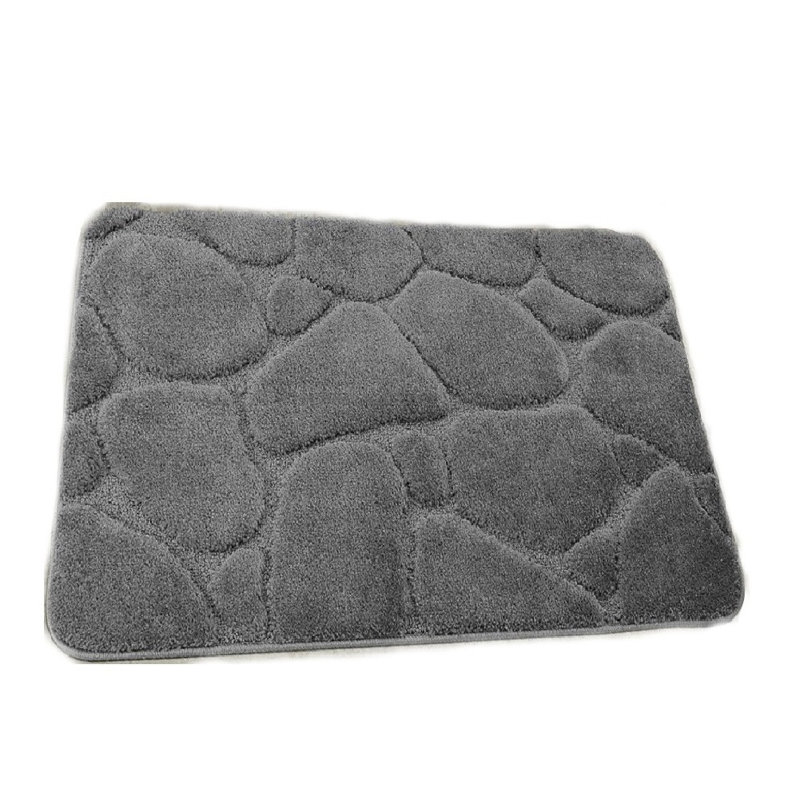 Banerjee Non-Slip Bath Rug, Gray