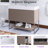 36'' Freestanding Single Bathroom Vanity In Brown Oak With Solid Surface Integrated Basin
