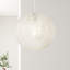 20cm H Metal Round Pendant Shade ( Uno ) in Gloss Cream