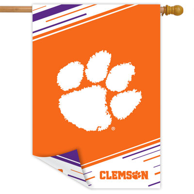 Clemson University NCAA Licensed Double-Sided House Flag