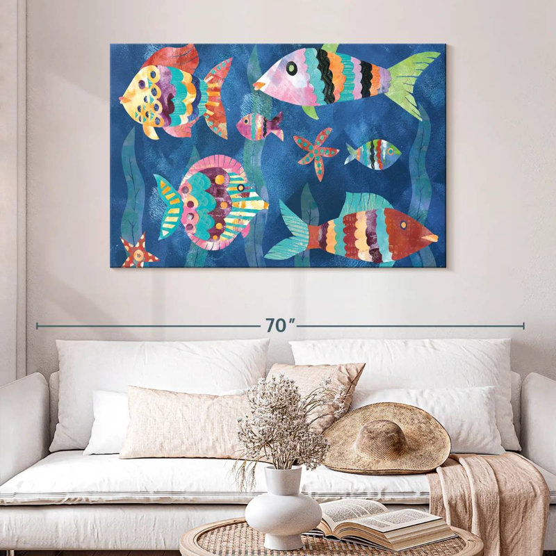 Ashelle Boho Reef Fish III, H 32 po x l 48 po