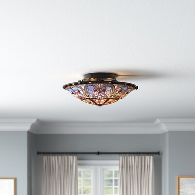 Engebretson 2 - Light 16.5"" Unique/Statement Bowl Flush Mount -  Alcott HillÂ®, ATGD2797 38543322