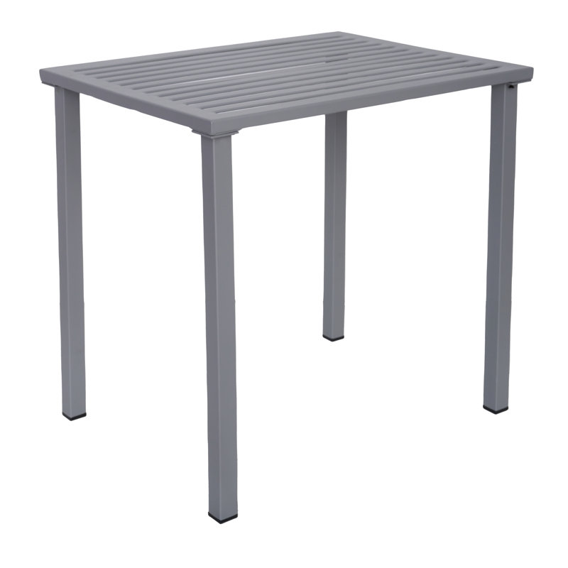 Table de salle à manger d'extérieur en métal Daytona, Gris tourterelle