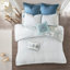 Ensemble d'édredon réversible à imprimé floral en coton 8 pièces Blue King-131582771