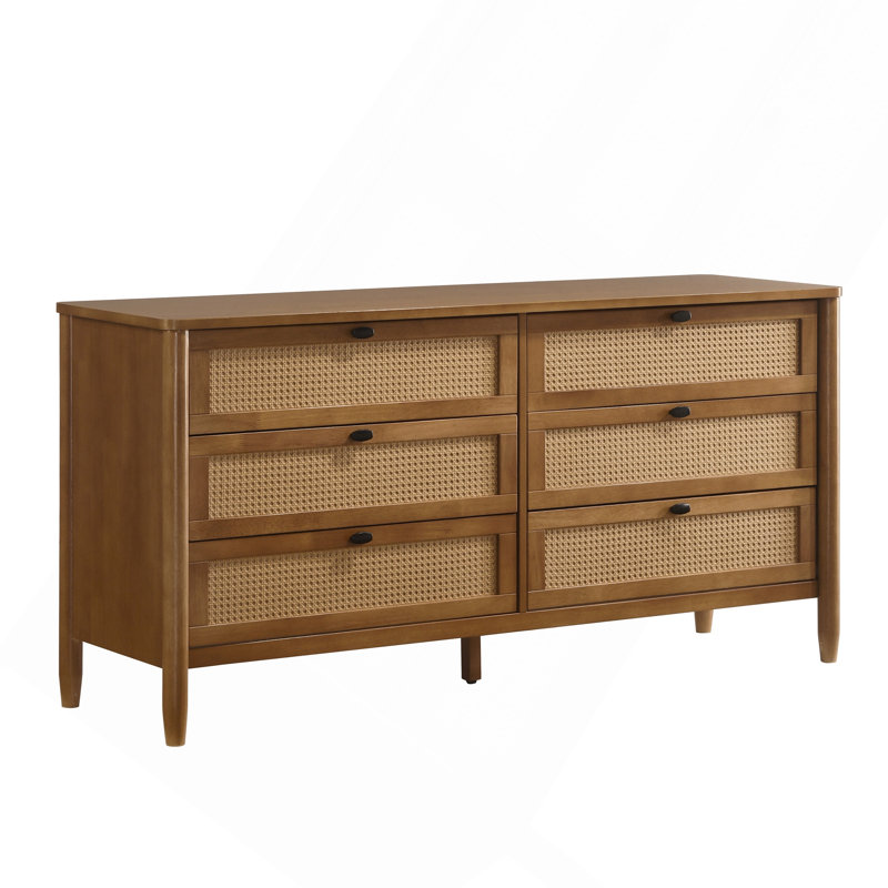 Commode 6 tiroirs avec miroir Vichy