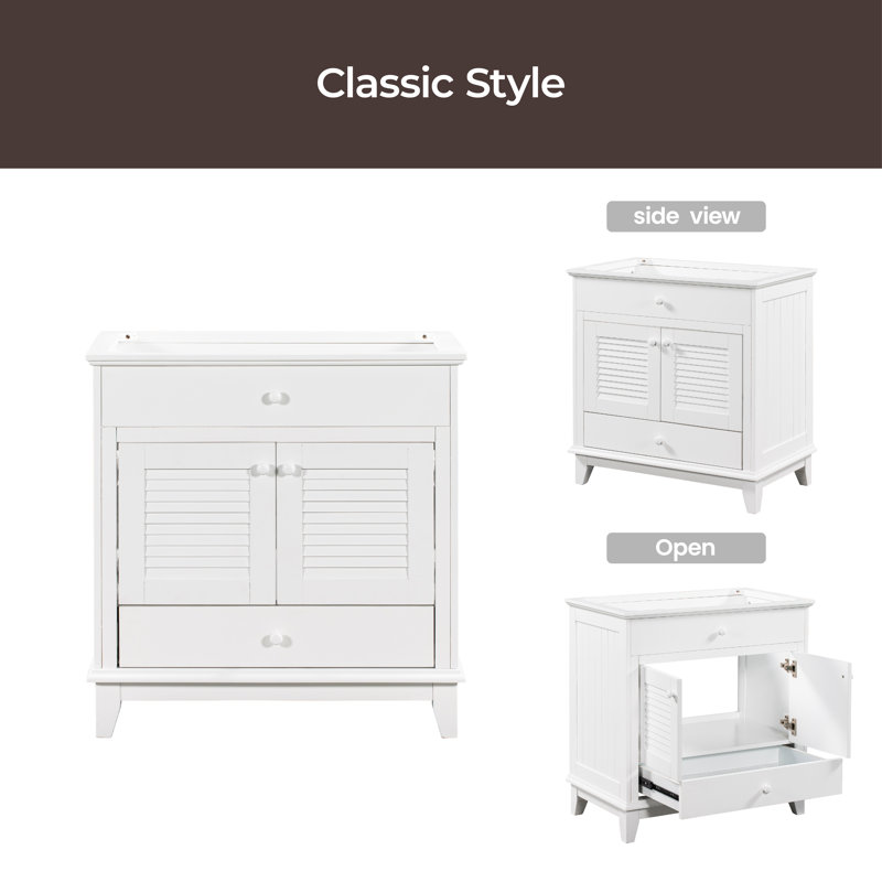29.84 " Single Bathroom Vanity Base