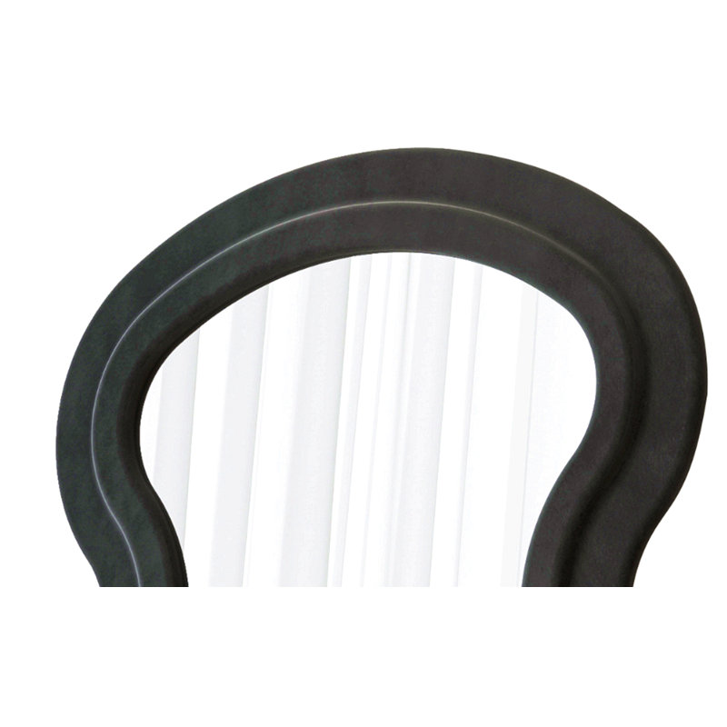 Flannel Full Length Wave  Floor Mirror  For Bedroom Living Room Hanging Or Against The Wall Black