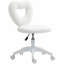 Chaise de bureau, chaise de bureau avec roues pivotantes, blanc