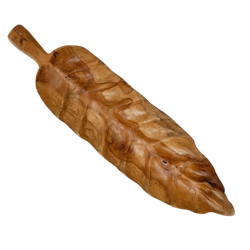 Village Teak Decorative Plate, Natural
