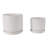 Set Of 2 Ceramic Planters With Textured Bubble Surface And Saucers - Modern Decorative Container Pots For Stylish Indoor Display And Versatile Plant Arrangements-878722646