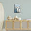 Oiseau de plage sur toile bleue encadrée par Petal Prints Design-1658816088-1658816092