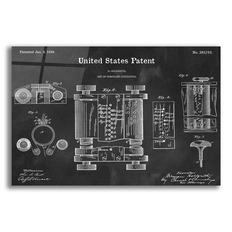 «Tubular Machine Blueprint Vernis», impression sans cadre, H 12 po x l 16 po x P 0,13 po