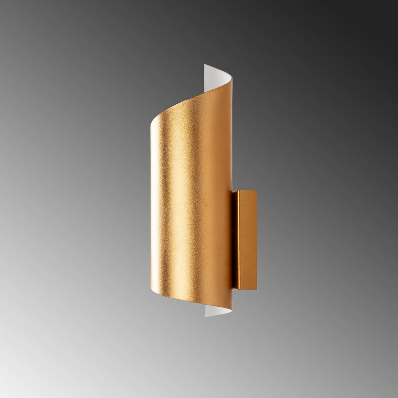 Elegant Gold Wall Lamp, Metal Body, 3.1 x 10.6 x 4.3 inches | Base Plate: 3.9 x 2.0 x 0.8 inches | G9 Socket, Max 8W (Bulb Not Included) | Stylish Lighting for Living Room, Bedroom, & Hallway, IP20 Rated