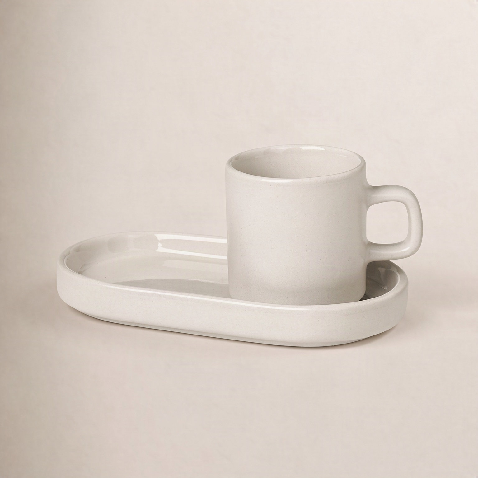 Pilar Stoneware Espresso Cup, Moonbeam