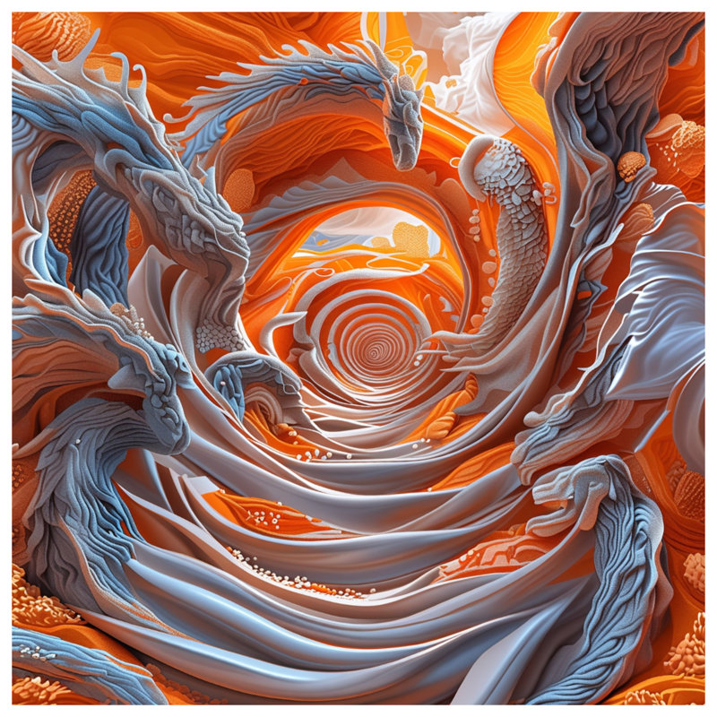 Rideaux abstraits à motif de tourbillons de dragon, voilages et rideaux occultants - 1 panneau, 50 po x 80 po - 1 panneau