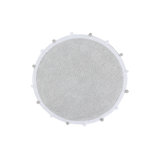 Bubbly Cotton Area Rug in Gray/Light Gray