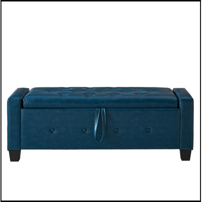 Banc rembourré capitonné avec rangement