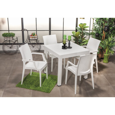 Cardamom 4 - Person Patio Dining Set with Rectangular Table