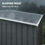Outsunny 7 x 5FT Metal Garden Shed with Foundation Kit, 2 Vents, Light Grey