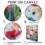 «Vibrant Meadows On Summer Daisies», art mural sur toile, motif floral orange-1462212418-1462212431-1462212404