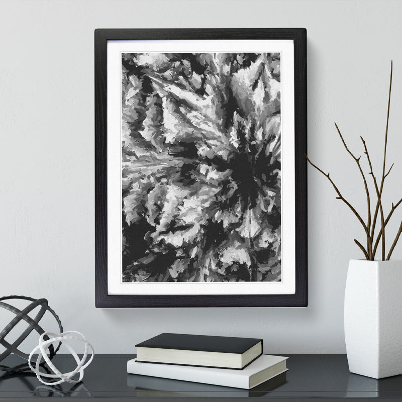 XV1022-527X Ambrosia Abstract - Single Picture Frame Print, Black, 64cm H x 46cm W