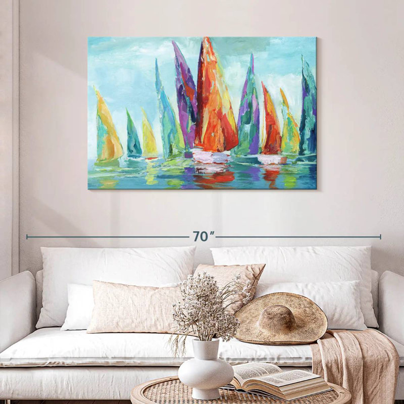 Mehar Fine Day Sailing I, 30" H x 45" W