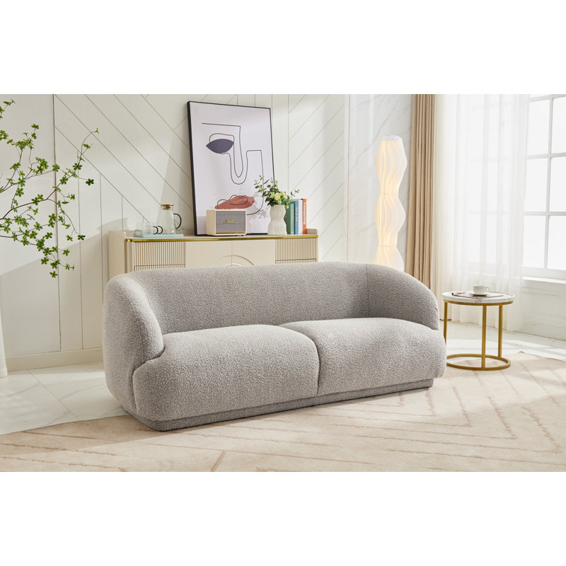 Aria Curved Boucle Sofa, 3