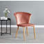 Siyana Modern Velvet Dining Chair - Ergonomic Curved Back with Solid Wooden Legs - Side Chair for Dining Room Living Room Restaurants - Single-504723168