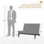 Ensemble de conversation d'extérieur en bois massif avec causeuse et table d'appoint Polett-606672588-606672589