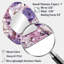 Printemps, fleurs mauves, motif botanique I - miroir décoratif asymétrique floral, miroir mural de forme unique rose, impression sur métal-107230185