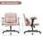 Velvet Criss Cross Armrest Office Chair With Wheels - Comfortable For Home Office, Reading & Vanity-902914233