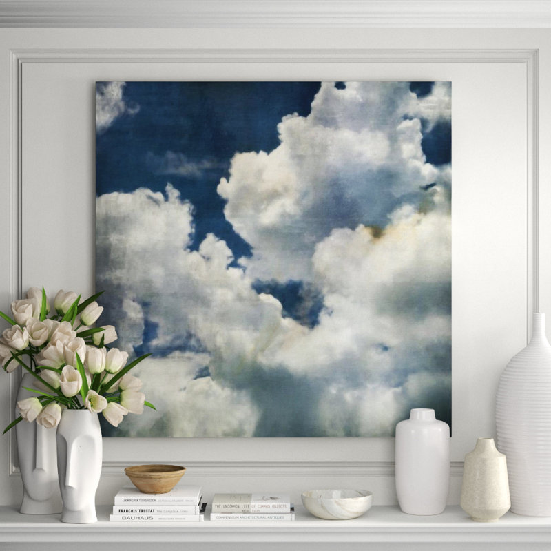 Cloudy Sky Print by Barclay Butera, Image Brush Gel, 47" H x 47" W