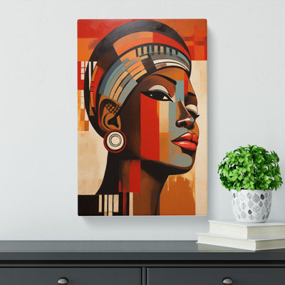 African Woman Dadaism No.3 - Wrapped Canvas