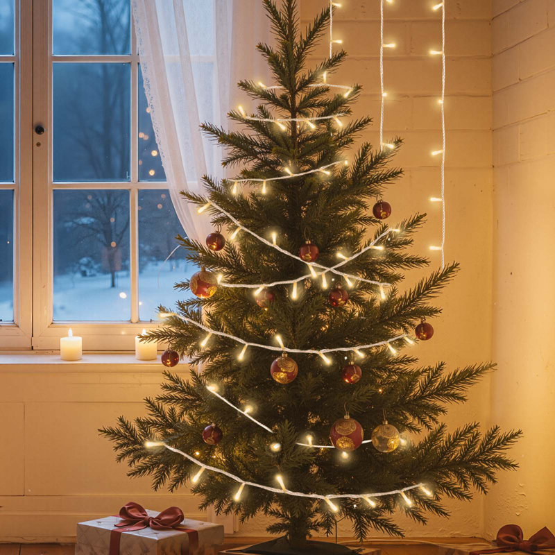 Guirlande de Noël à DEL 200 lumières DEL blanc chaud connectables de 76 pi