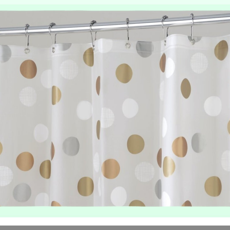 EcoShield Metallic PEVA Shower Curtain