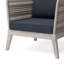 Chaise d'extérieur pour conversation - gris ardoise