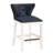 Upholstered Counter Stool with Solid Wood Frame